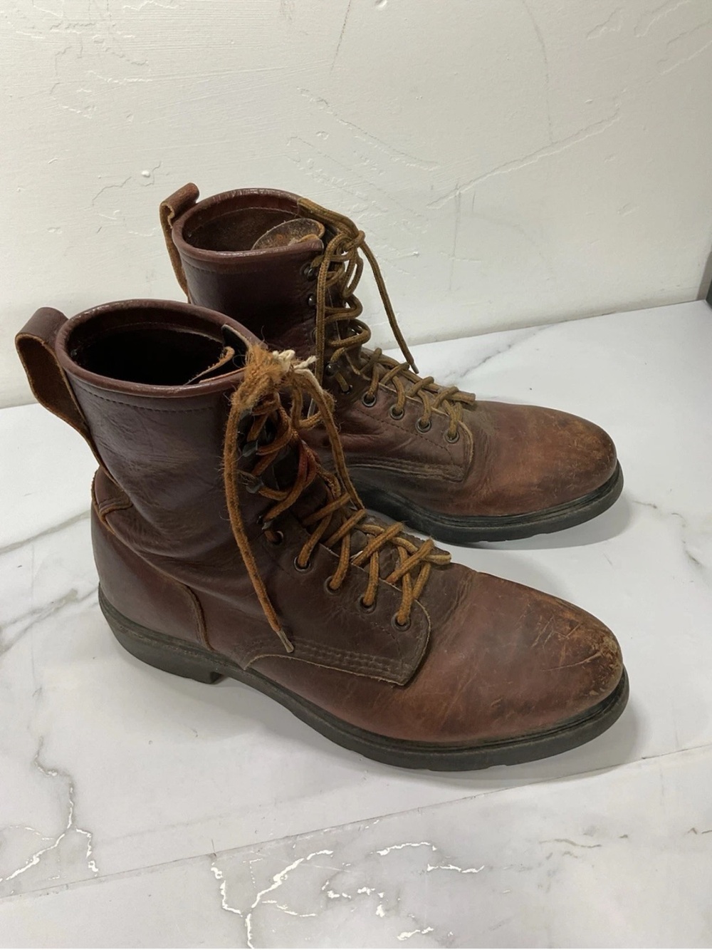 Red Wing ANSI Z41 PT99 M1/75 C/75 Mens Leather Steel Toe Boots Size 10 - Picture 4 of 15